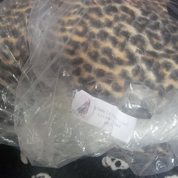 Vixen by Micheline Pitt Leopard Starlet Coat MED NWT - Picture 6 of 6